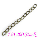 150-200x 5cm bronzefarben Verlängerungskette 3mm - Schmuckzubehör