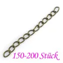150-200x 5cm bronzefarben Verlängerungskette 3mm - Schmuckzubehör - Leisure-Beads DIY