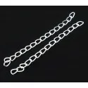 Hellsilberfarbene Verlängerungskette 3mm platinfarbenes Verlängerungskettchen - Schmuckzubehör - Leisure-Beads DIY