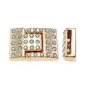1x rosegoldfarben Magnet Verschluss mit Strass 24x16x8mm rosegoldfarben Verschluss zum Einkleben - rosegoldfarben Schmuckzubehö