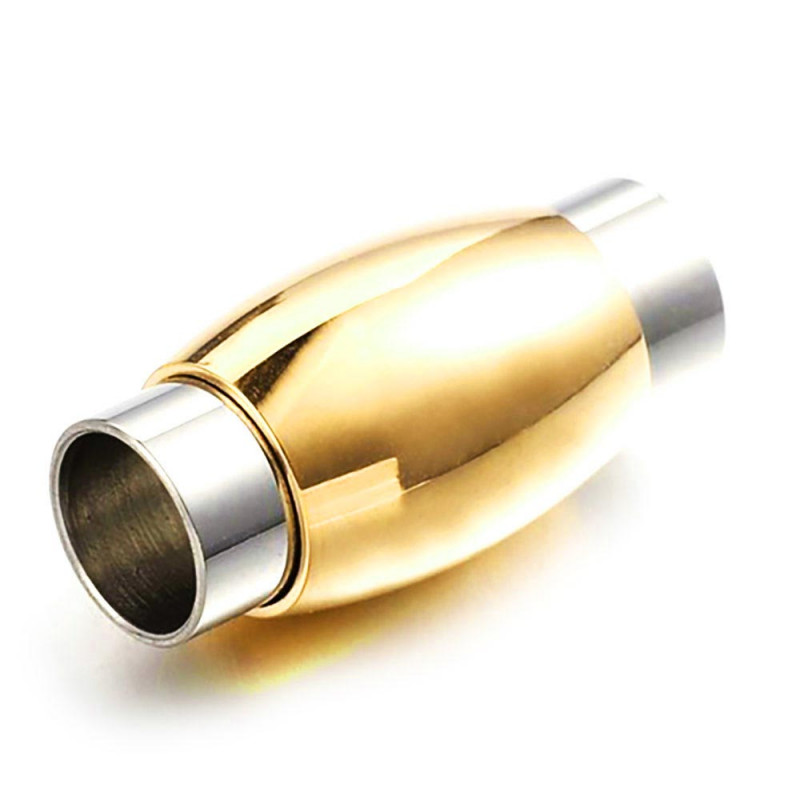 1x Edelstahl Magnetverschluss Innen 5mm 20x9mm goldfarben - Schmuckzubehör - Leisure-Beads DIY