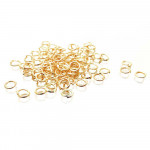 50x 18K vergoldet Edelstahl Biegering 4mm x 0,6mm Binderinge - Schmuckzubehör