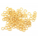 50x 18K vergoldet Edelstahl Biegering 5mm x 1mm Binderinge - Schmuckzubehör