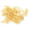 50x 18K vergoldet Edelstahl Biegering 5mm x 1mm Binderinge - Schmuckzubehör - Leisure-Beads DIY