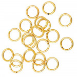 20x 18K vergoldet Edelstahl Biegering 8mm x 0,8mm Binderinge - Schmuckzubehör