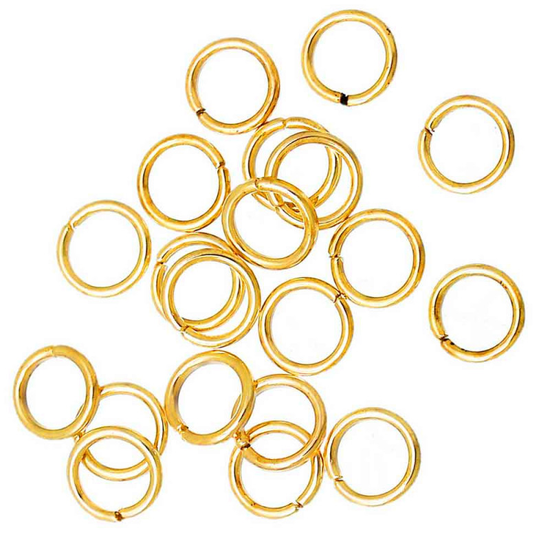 20x 18K vergoldet Edelstahl Biegering 8mm x 0,8mm Binderinge - Schmuckzubehör - Leisure-Beads DIY