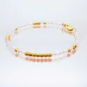 Bastelset Armband mit geschliffenen Mini Glas- und Metallperlen - Schmuck Bastelset - Leisure-Beads DIY
