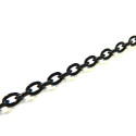 Schwarze Edelstahl Gliederkette 4x3xmm - Schmuckzubehör Edelstahl