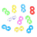 Transparente bunte Loom S-Clips 12x6mm Loom Bands Verschluss - Schmuckzubehör für Loom Armband