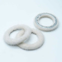 Geschlossener Kunstnerz Ring 36mm x 4mm eierschalfarben - Schmuckzubehör