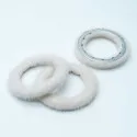 Geschlossener Kunstnerz Ring 36mm x 4mm eierschalfarben - Schmuckzubehör - Leisure-Beads DIY