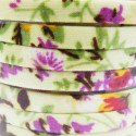 10cm geblümtes beige Schmuckband 10mm Stärke 2mm für Armband und Wickelarmband - Schmuckzubehör Schmuckband