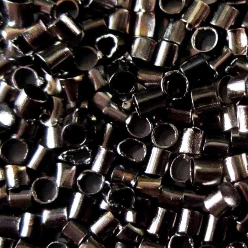 2g gunmetal Quetschröhrchen 1,5mm Quetschperlen - Schmuckzubehör