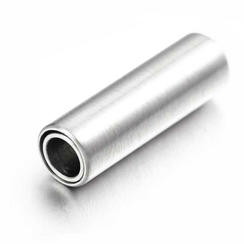 1x Edelstahl Magnetverschluss Innen 3mm 16x5mm matt silberfarben Schmuckzubehör - Leisure-Beads DIY