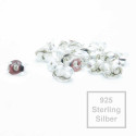 2x 925 Sterling Silber Ohrstopper 5,2x3,7mm - Schmuckzubehör