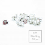 2x 925 Sterling Silber Ohrstopper 5,2x3,7mm - Schmuckzubehör