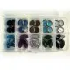 Bunter Perlenmix Fensterperlen aus Kristallglas - Schmuckzubehör Set - Leisure-Beads DIY