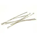10 hellsilber Kettelstifte 80mm Schmuckdraht mit Öse - Schmuckzubehör - Leisure-Beads DIY