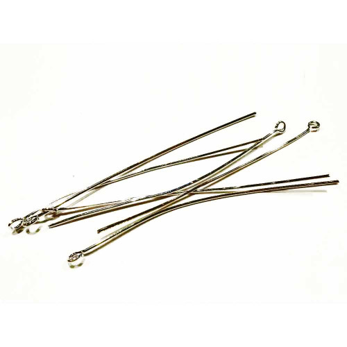 Leisure-Beads - 20 silberfarbene Kettelstifte 70mm - Schmuckzubehör