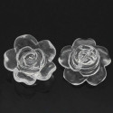 1x transparente Rose als Acryl Perle 24x25mm Rosenform - Schmuckzubehör
