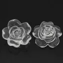 1x transparente Rose als Acryl Perle 24x25mm Rosenform - Schmuckzubehör - Leisure-Beads DIY