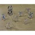 8x Rohling für Fingerring mit Ösen hellsilberfarben - Schmuckzubehör - Leisure-Beads DIY