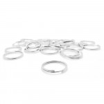 10x hellsilberfarbener Spaltring 12mm Schlüsselring - Schmuckzubehör