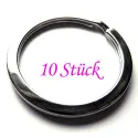 10x Schlüsselring 32mm großer Ring silberfarben stabil und massiv - Leisure-Beads DIY