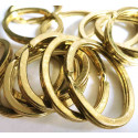 Messing Schlüsselring oval 36x28mm Ring goldfarben stabil und massiv - Schlüsselanhänger selber machen