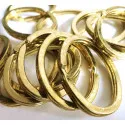 Messing Schlüsselring oval 36x28mm Ring goldfarben stabil und massiv - Schlüsselanhänger selber machen - Leisure-Beads DIY