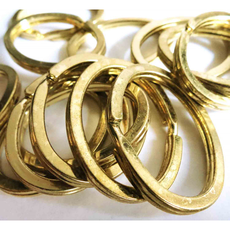 Schlüsselring goldfarben oval 36x28mm II. WAHL - Schlüsselanhänger selber machen - Leisure-Beads DIY