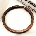 Kupfer Schlüsselring 30mm großer Ring kupferfarben matt stabil - Leisure-Beads DIY