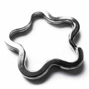 Schlüsselring Blume 34mm silberfarben stabil und massiv - Schlüsselanhänger selber machen