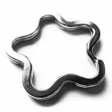 Schlüsselring Blume 34mm silberfarben stabil und massiv - Schlüsselanhänger selber machen - Leisure-Beads DIY