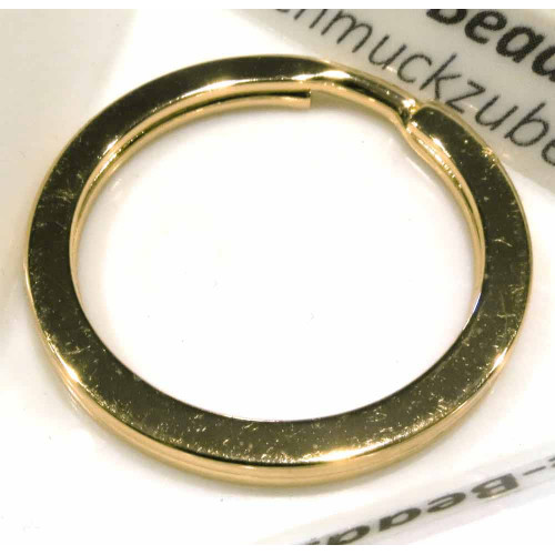 Leisure-Beads - Schlüsselring goldfarben 28mm - Schlüsselanhänger DIY