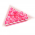 200 pink weiss gestreifte Acrylperlen 8mm - Schmuckzubehör