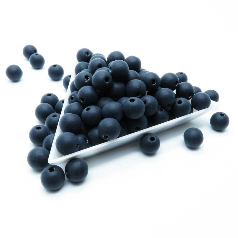 28g schwarze Acrylperlen 8mm - Schmuckzubehör - Leisure-Beads DIY