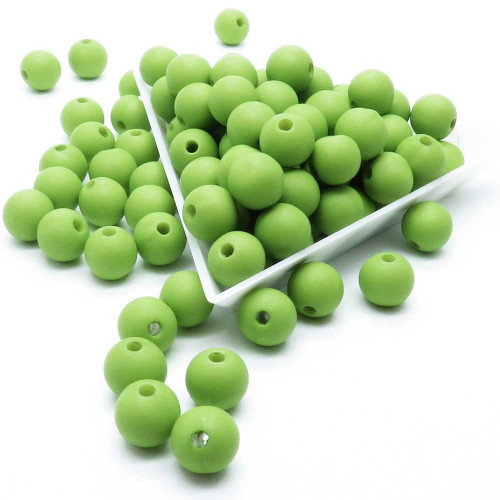 Leisure-Beads - 28g grüne Acrylperlen 8mm - Schmuckzubehör