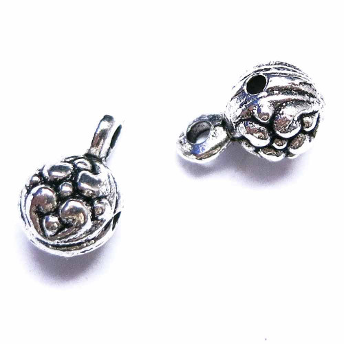 Leisure-Beads - 2x runder Kettenverbinder Wechsel 12x7mm Kettenverteiler silberfarben - Schmuckzubehör