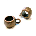 2x kupferfarbener Schmuckverbinder 11x8mm Wechsel - Schmuckzubehör