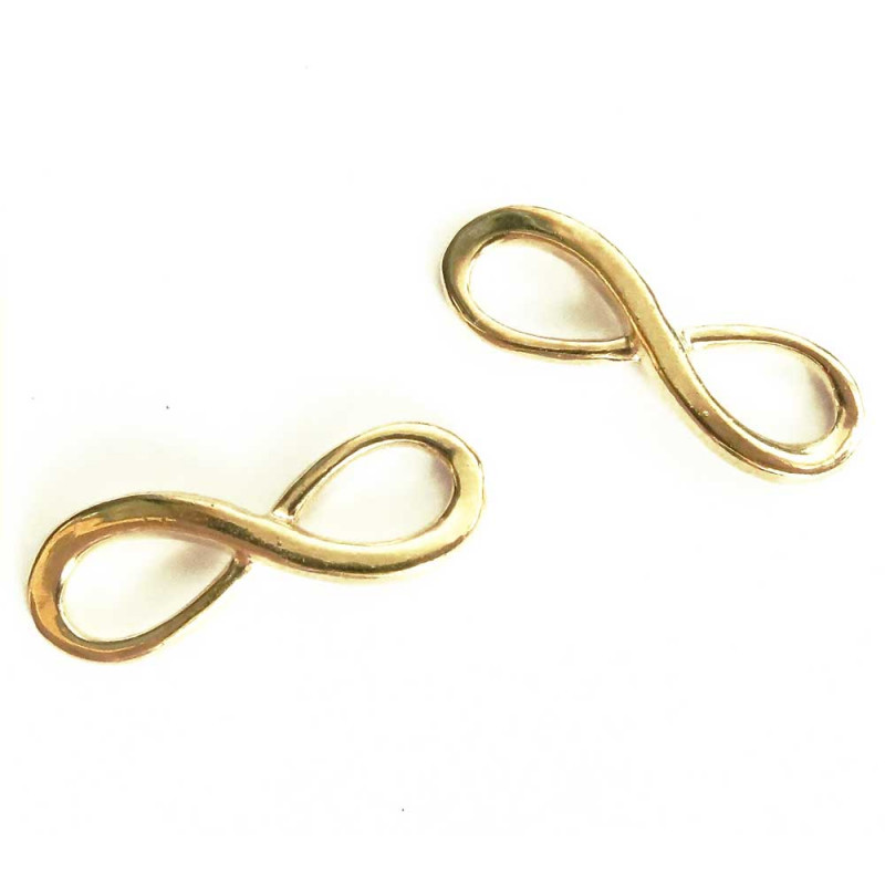 1x goldfarben Infinity 23x8mm Unendlichkeitszeichen - Schmuckzubehör - Leisure-Beads DIY