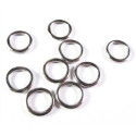10x Acryl Ring 9mm geschlossen rund in silberfarben - Schmuckzubehör