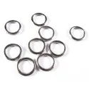 10x Acryl Ring 9mm geschlossen rund in silberfarben - Schmuckzubehör - Leisure-Beads DIY