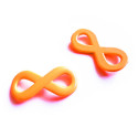 1x neon orange Infinity 29x14mm Unendlichkeitszeichen Lederband Verbinder für Infinity Armband - Schmuckzubehör