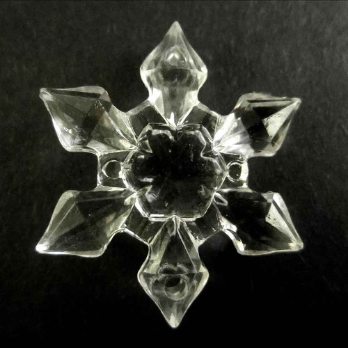 Leisure-Beads - 1x transparent Acryl Kettenverbinder 29x7mm Schneeflocke - Schmuckzubehör
