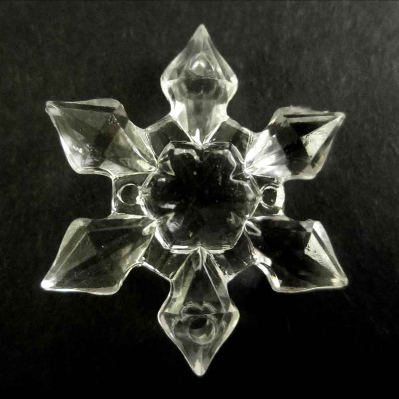 1x transparent Acryl Kettenverbinder 29x7mm Schneeflocke - Schmuckzubehör - Leisure-Beads DIY