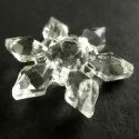 1x transparent Acryl Kettenverbinder 29x7mm Schneeflocke - Schmuckzubehör - Leisure-Beads DIY