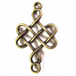 1x Kettenverbinder 18x30mm bronzefarben - Schmuckzubehör