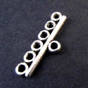 2x Kettenverbinder 24x7,5mm Chandelierverteiler Kettenverteiler silberfarben - Schmuckzubehör