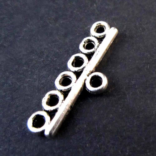 Leisure-Beads - 2x Kettenverbinder 24x7,5mm Chandelierverteiler Kettenverteiler silberfarben - Schmuckzubehör